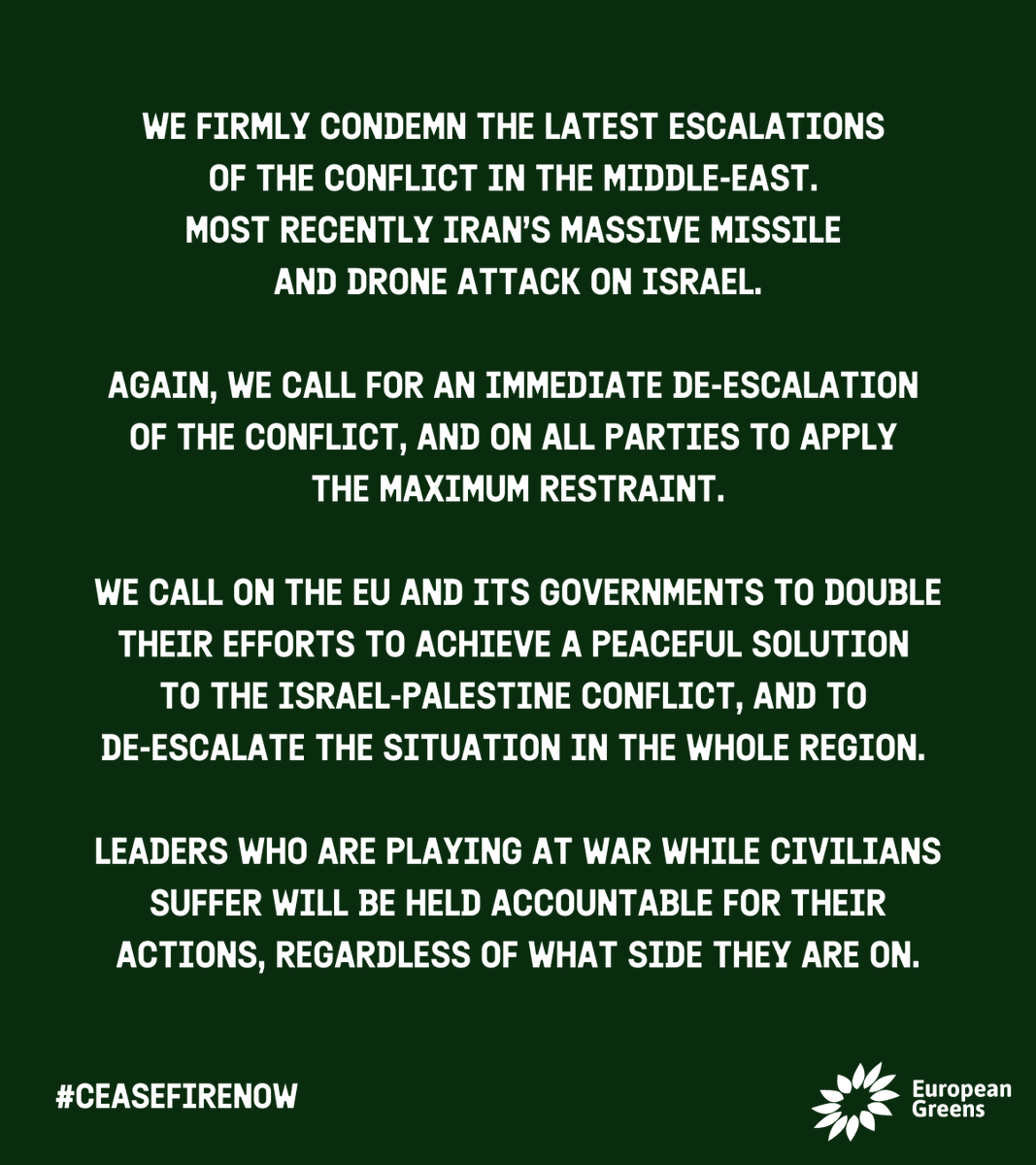 We call on the EU and its governments to double their efforts to achieve a peaceful solution to the Israel-Palestine conflict, and to de-escalate the situation in the whole region. Full statement 👇