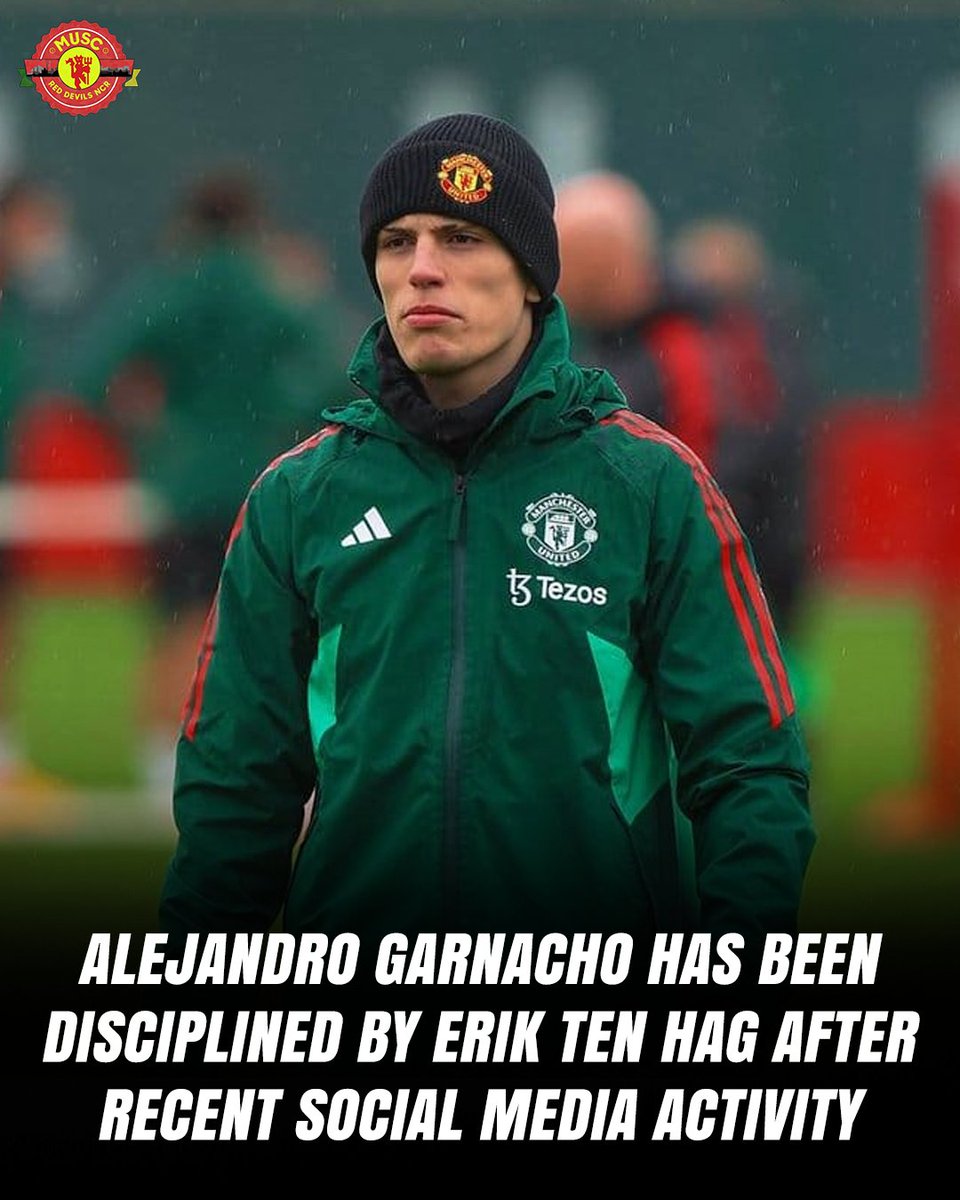 According to Manchester Evening News, Erik ten Hag has held talks with Alejandro Garnacho after the youngster's latest social media activities. #garnacho #ManchesterUnited #MUFC #epl