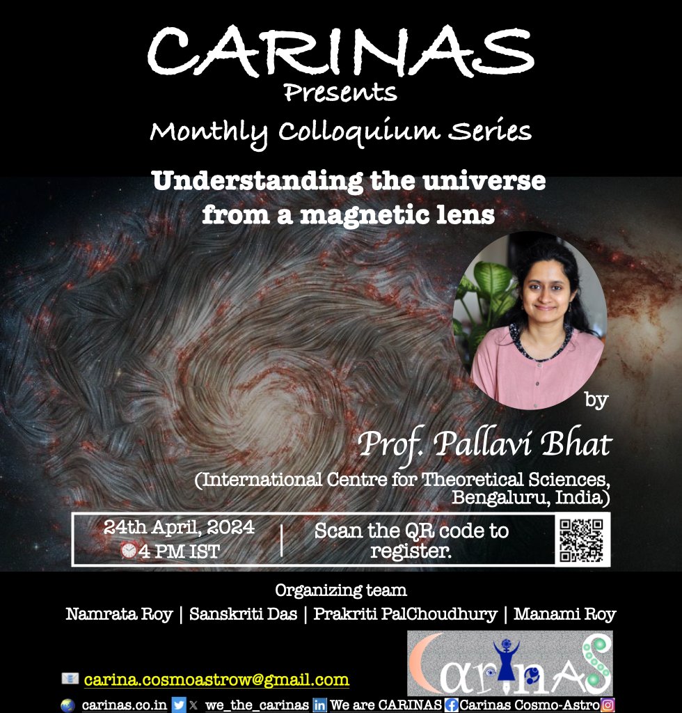 We are excited to present the 6th edition of our monthly colloquium series! Please register here docs.google.com/forms/d/1cKwCo…… to get the Zoom link and share it with your colleagues and acquaintances. #womeninastro