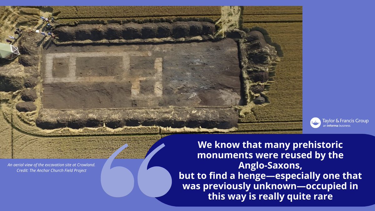 Archaeologists from @UniofNewcastle have unearthed evidence for an evolving sacred landscape spanning centuries in Crowland, Lincolnshire. @Hugh_Willmott and Duncan Wright's study is published in the @J_F_Archaeology 👇 tandfonline.com/doi/full/10.10…