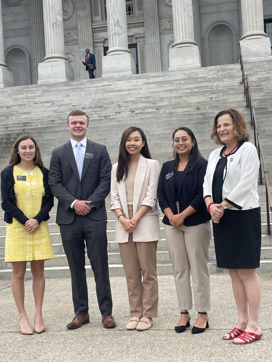 From the  Senate Finance Committee Meeting to a tour of the Capital Complex, our #MHA students had a productive day at #SCStateHouse! Thanks to Bryan Kost, VP of Government Relations at Absolute Total Care, for the enlightening session on advocacy. 🏛️ #HealthcareAdvocacy