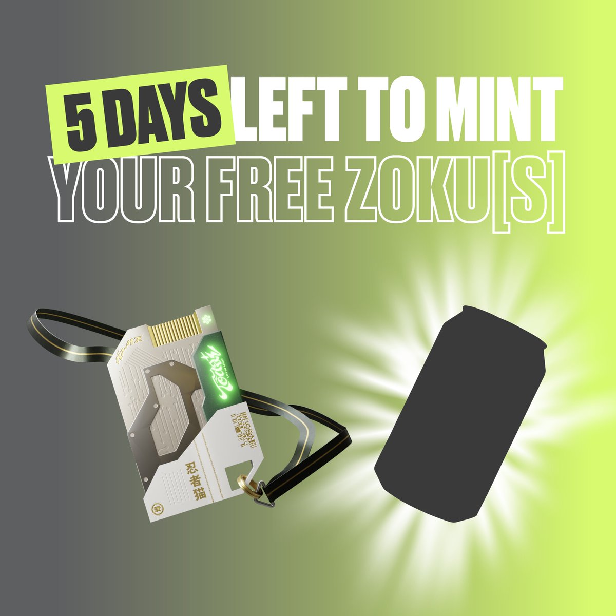 🚨 DON'T MISS OUT!

Only 5 more days to claim your free Zoku(s) if you were in the snapshot.

Final supply: 3800. 

See you on 4/20 😶‍🌫️