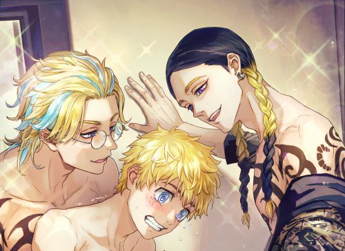 8102gian's tweet photo. 竜武蘭武小説『蜘蛛と蛇』のイメージイラストをハミデ河名様@Gammon6k が描いて下さいました🙇‍♀️ここには一部分のみ切り取って公開してるけどpixivには全部公開してますので是非見てほしいです！小説のイメージぴったりな最高な灰武！切り取って隠している部分がムフフですよ♡→https://t.co/U5vKGneWSF https://t.co/J1CjlHLoHM