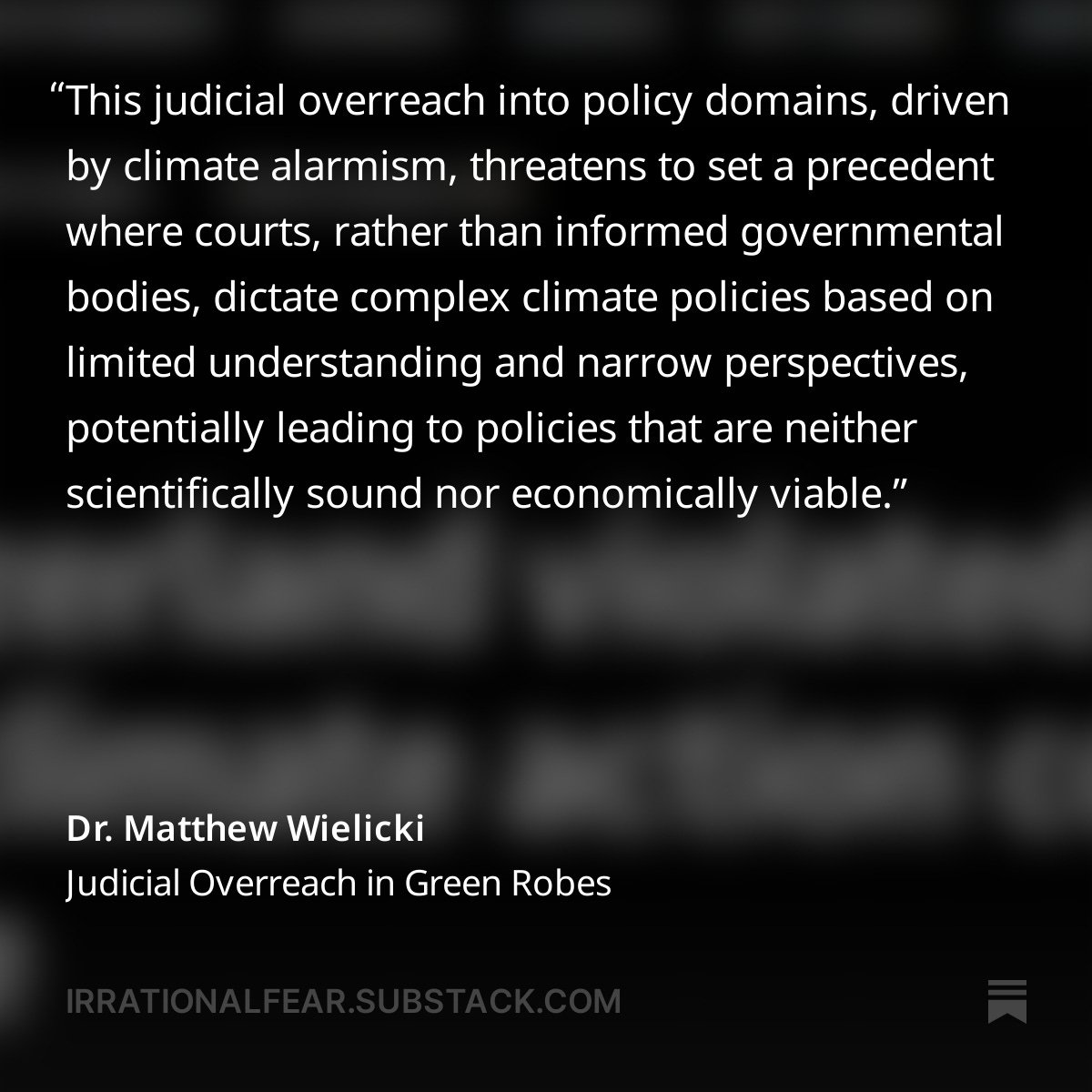 Judicial Overreach in Green Robes... The ECHR's Dubious Climate Ruling Against Switzerland by @MatthewWielicki Read the full article here: irrationalfear.substack.com/p/judicial-ove…