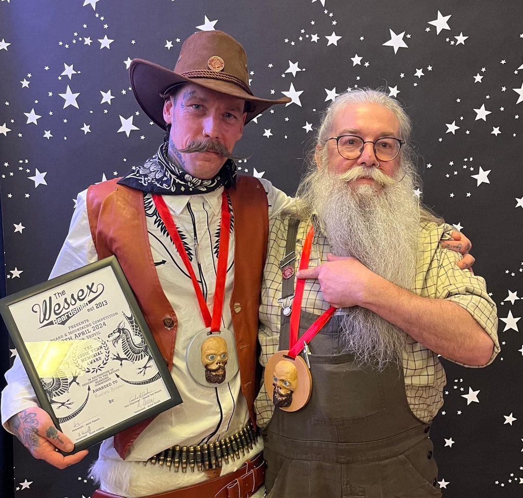 A huge congratulations is in order to two of Fawcett's ambassadors... 🥇Charlie Saville in the 'Full Beard Over 8' with Styled Moustache' category 🥈Russell Bristow in the 'Styled Moustache' category & won the 'Eddie Venn Memorial Award' for dedication to the bearding community