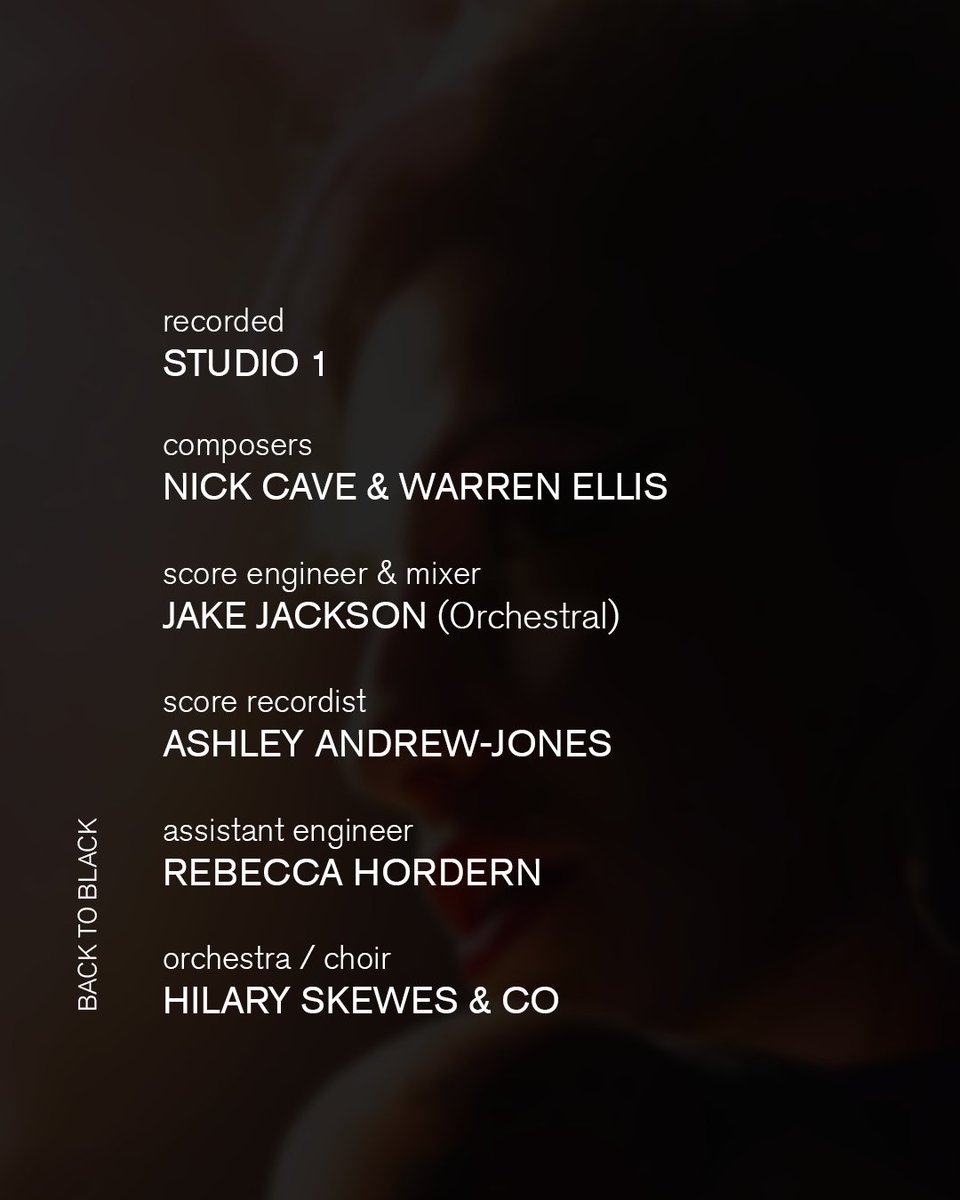 AIR (@airstudios) on Twitter photo âBack to Blackâ is the new musical biopic about Amy Winehouse and the creation of one of the best-selling albums of our time.
<a href="/JakeJackson/">Jake Jackson</a> recorded and mixed orchestral elements with <a href="/nickcave/">Nick Cave & The Bad Seeds</a> & <a href="/warrenellis13/">Warren Ellis</a>.
Now in UK cinemas.
#AIRstudios #AIRmanagement âBack to Blackâ is the new musical biopic about Amy Winehouse and the creation of one of the best-selling albums of our time.
<a href="/JakeJackson/">Jake Jackson</a> recorded and mixed orchestral elements with <a href="/nickcave/">Nick Cave & The Bad Seeds</a> & <a href="/warrenellis13/">Warren Ellis</a>.
Now in UK cinemas.
#AIRstudios #AIRmanagement