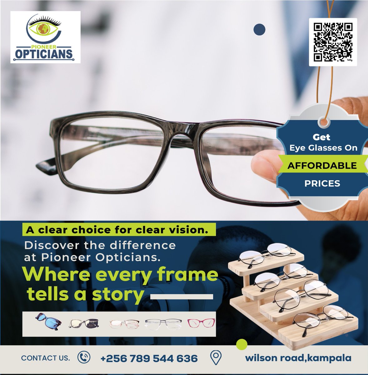 Your sight is our priority  
Seeing is believing, and at Pioneer Optician, we believe in helping you see the world in all its beauty. Our team of experienced optometrists is dedicated to providing you with the highest quality eye care, using the latest technology and techniques.