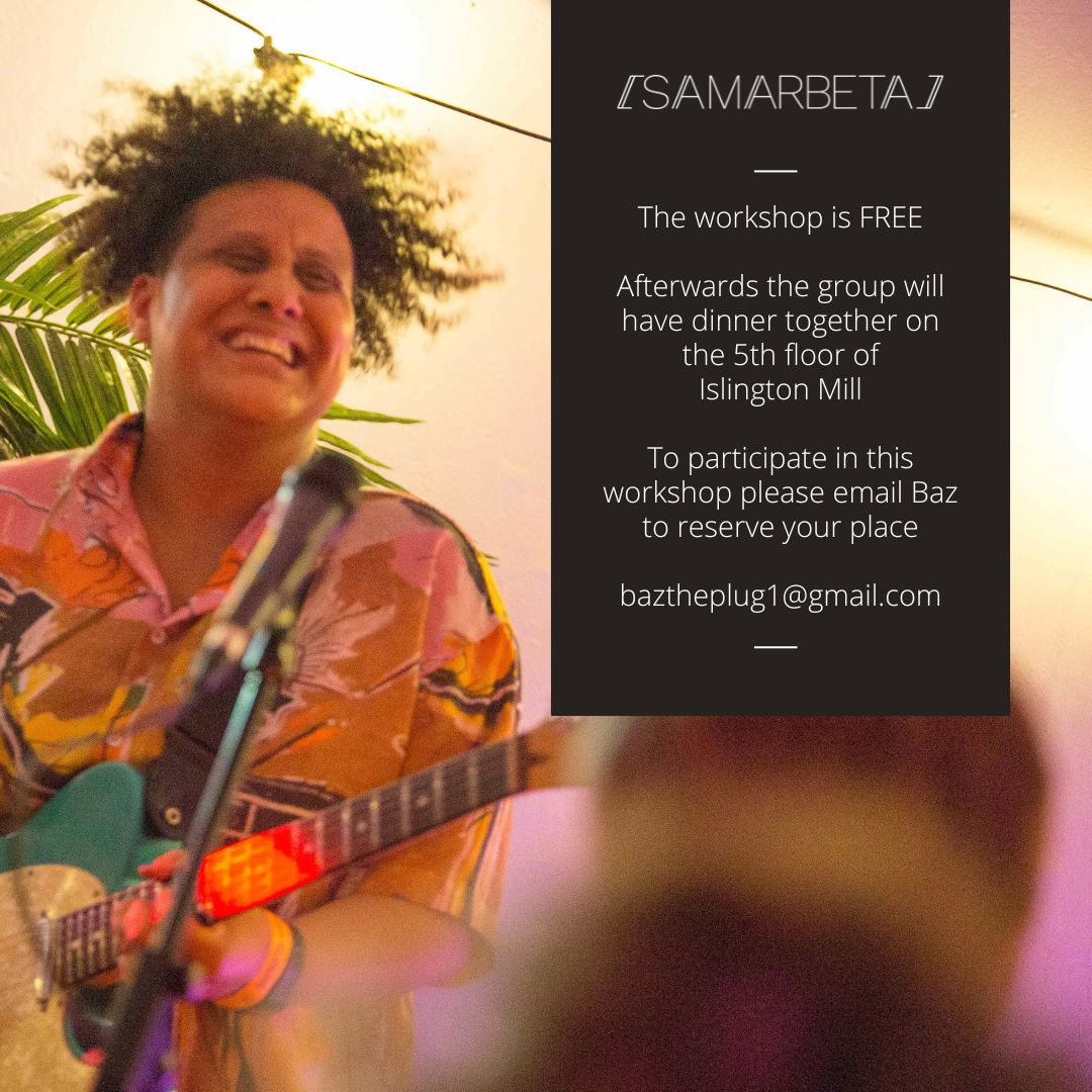 📣 Workshop opportunity 📣

Ray Aggs wil be joining us on residency at the end of April. Ray will be hosting a Songwriting workshop for people of colour. 

FREE to participate plus a tasty dinner 

To sign up email baztheplug1@gmail.com

samarbeta.org/ray-aggs