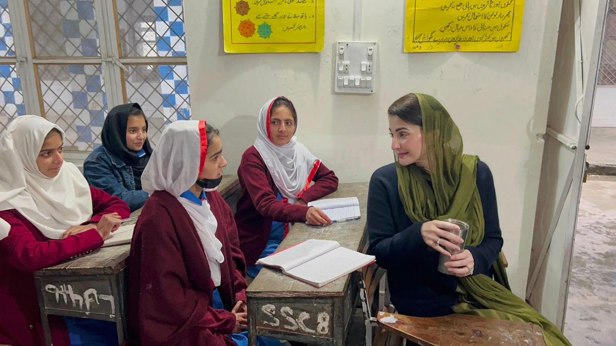 Government Girls school Murree this morning. Such bright, promising girls Masha’Allah. With a little help and support that is on the way, they can conquer the world! Despite torrential, soaking downpour, the attendance was good. Kudos girls! ⭐️