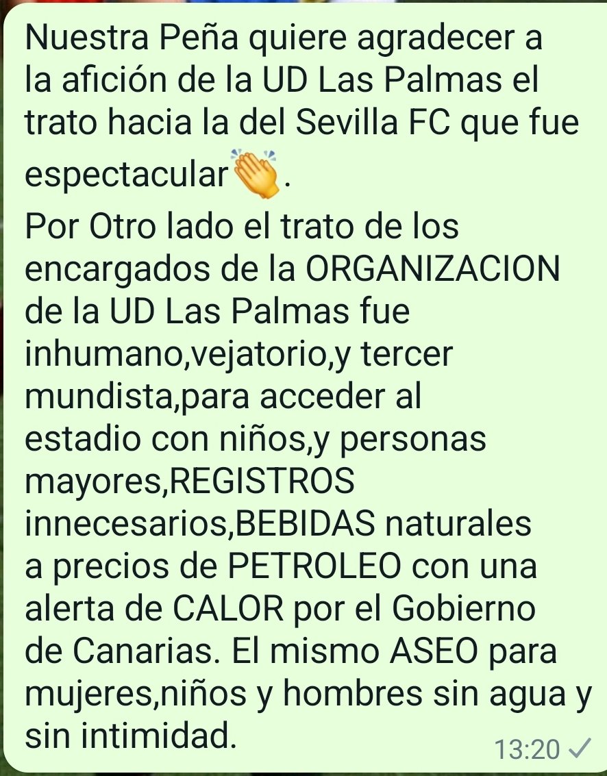 SEVILLISTASLP's tweet photo. Ayer la organizacion por parte de la @UDLP_Oficial fue lamentable,vejatoria y inhumana hacia nuestra afición. Esperamos que lo vivido ayer no se repita en ningún estadio de 1° División seas del EQUIPO que seas.
#noalmaltratodelaficionado
@SevillaFC 
@fpsevillistas https://t.co/sMOJMbi2kz