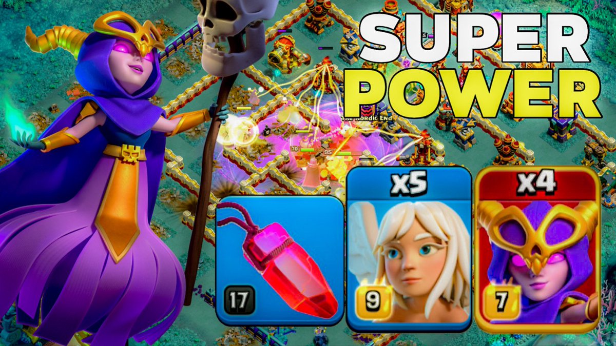 Unleash the Power! TH16 Super Witch Wrecking Legend League Attacks! Clash of Clans Click Here:youtu.be/h1EyfHIfZuA #clashofclans #superwitch #clashon