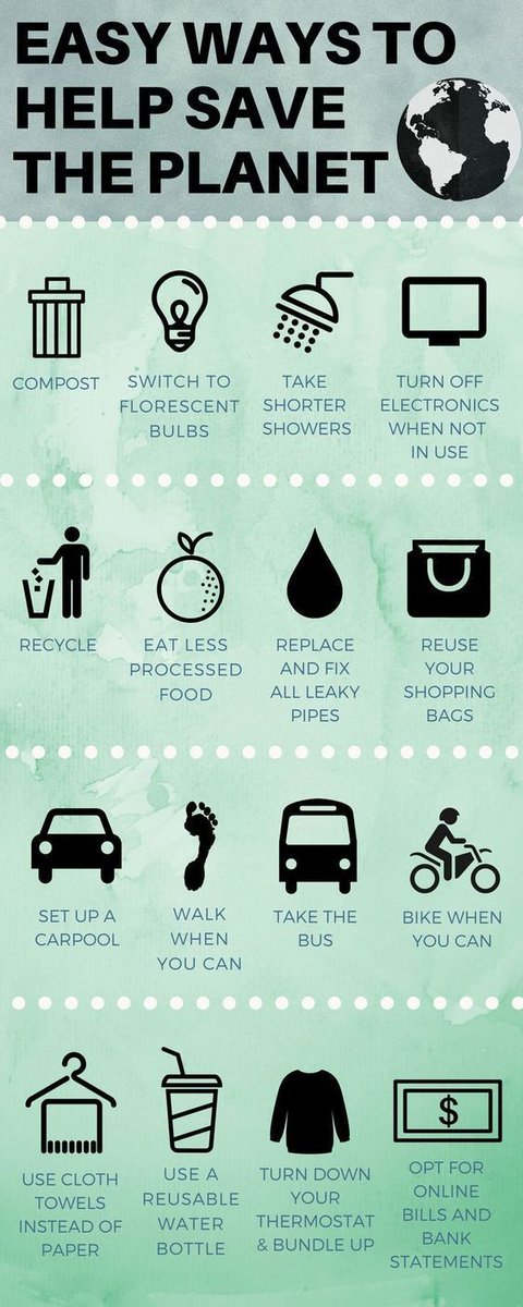 How many of these things do you already do? What from this list could you try? #EarthDay #EarthMonth #Sustainability #SaveThePlanet