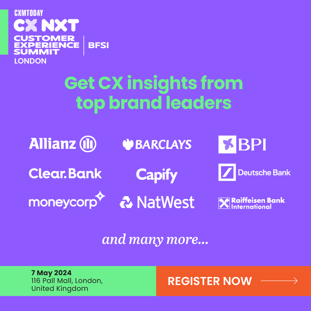 CXM_Today's tweet photo. CX NXT BFSI London is at the epicentre of innovation and expertise. Don't miss the chance to join UK's top financial brands as they converge to unlock the secrets of exceptional customer experience.

Register Now: https://t.co/Bx7DZino1r

#CXNXTBFSI #CX #BFSI #CustomerExperience https://t.co/FBBalgSOGs