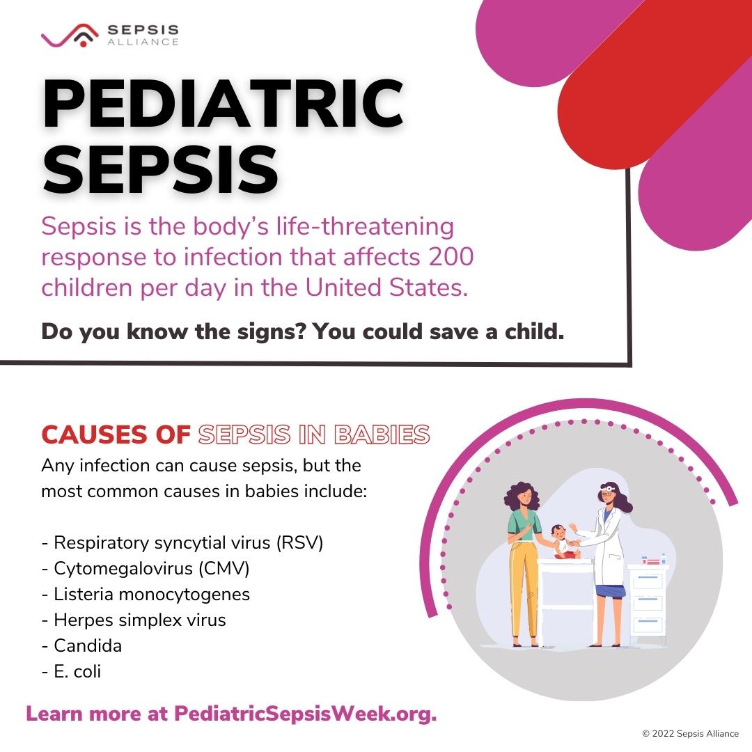This week is Pediatric Sepsis Awareness Week. In the U.S., 75,000 children develop sepsis each year – that’s 200 children per day. Learn more at sepsis.org #PediatricSepsisWeek @SepsisAlliance