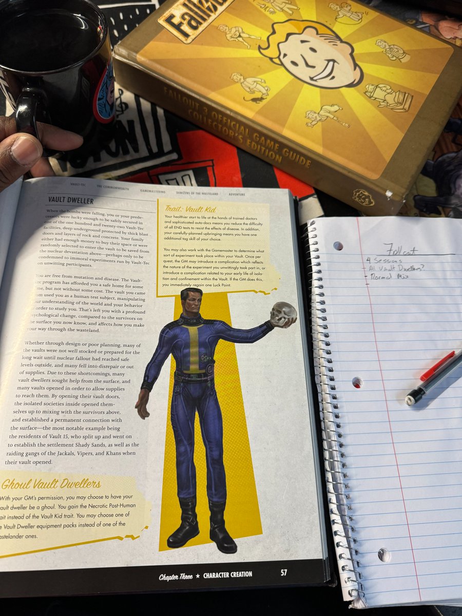 Darker_Hue's tweet photo. We're three episodes into #FalloutOnPrime and loving it! My love for Fallout runs deep, so it easily swayed me to run #Fallout2d20 after One Ring 2E, postponing my other choice for a few months. The game will be different than my New Vegas one last year and riff on the show. https://t.co/D28iMy31XH