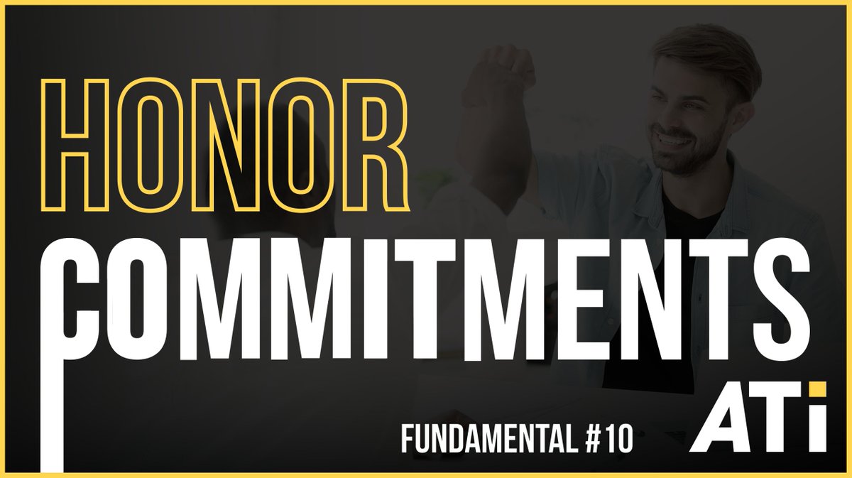 ATIautotraining's tweet image. Do what you say you’re going to do, when you say you’re going to do it. If a commitment can’t be fulfilled, notify others early and agree upon a new commitment to be honored.

#atifundamentals #honorcommitments #shopowners