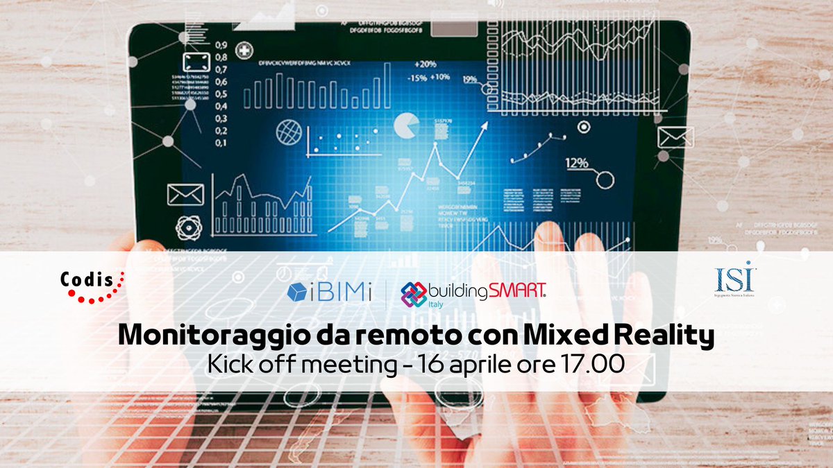 Non perdere domani, 16/04 alle 17.00 il primo appuntamento con il gruppo di lavoro #IBIMI #buildingSMART patrocinato da <a href="/AssociazioneISI/">ISI Ingegneria Sismica Italiana</a>  e da #Codis e coordinato da Riccardo Pagani "#Monitoraggio da remoto con #mixedreality "
Iscriviti subito: attendee.gotowebinar.com/register/38877…