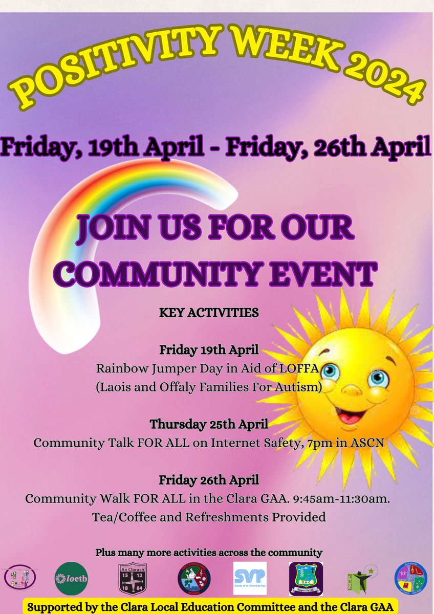 ASCN invites all in our community to join us in celebrating Positivity Week. Positivity Week begins this Friday with a jersey day and we have a number of activities planned for both students and parents throughout next week. Keep an eye on our socials for more event information