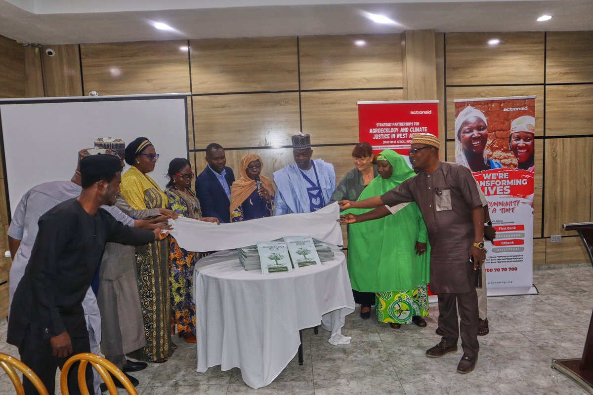 ActionAidNG's tweet photo. Unveiling of Agroecology training manual at the National Summit on Agroecology and Public-Private Partnership on Agroecology live in Abuja!
#agroecologysummit
#farmingfortomorrow
#sustainablefarming https://t.co/1wl27NrAnY