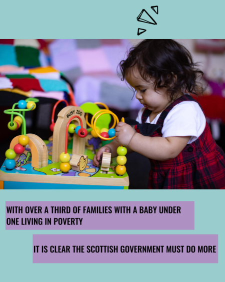 SaveChildrenSCO's tweet photo. From Dec '23 - Feb '24, 10,952 babies have been born in 🏴󠁧󠁢󠁳󠁣󠁴󠁿👶 

Sadly, over 1 in 3 of those families with a new baby will be living in poverty today. This could adversely impact the baby throughout their life 💔 

Save the Children are calling on @scotgov to do #BetterforBabies https://t.co/AoWu10yMBR