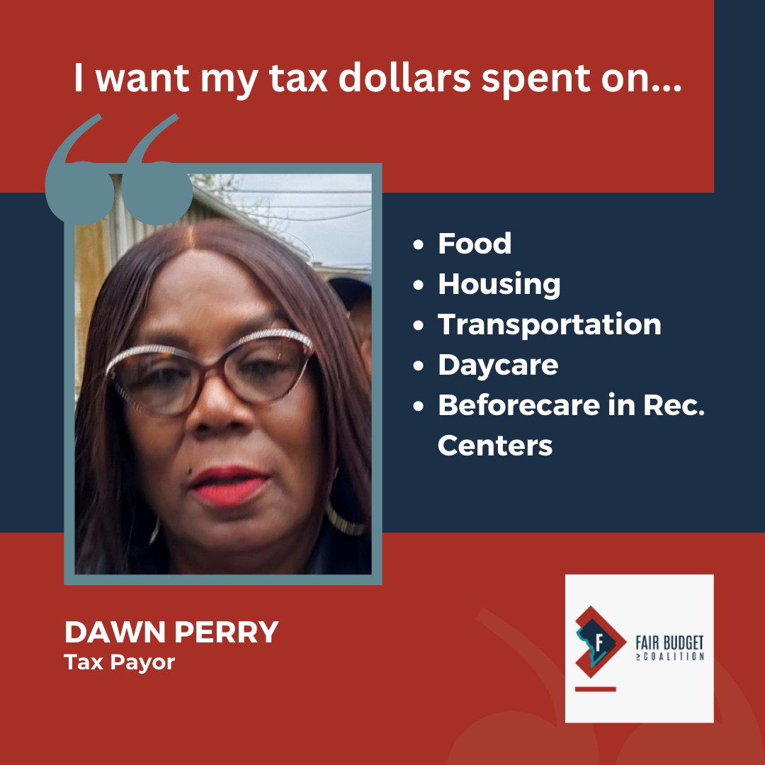 #TaxDay2024 The people know how they want their money spent - do the policymakers know?

We need a #TaxSystemForJustice that can #TaxWealth to #InvestInUs

@JustRecoveryDC @jufj @DCFPI @WeAreDCAction @SPACEsInAction @LegalAidDC @ggwash @KarlaReidWitt