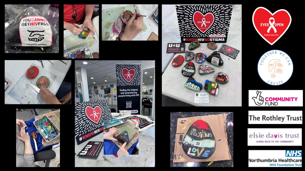 We delivered pebble painting last week with Rob from @twccreateart at #NorthTynesideArtStudio with Lisa from our steering group who works for @NorthumbriaNHS creating educational pieces to break down discrimination! Thank you @TNLComFund, Rothley Trust & Elsie Davis Trust