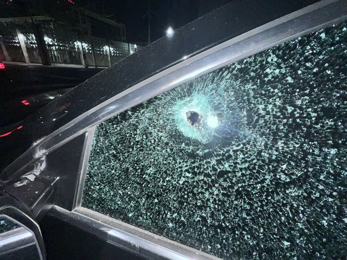 Sunday night’s mass shooting in New Orleans left a bullet hole through this car. The owner tells me he was at work when the shooting happened and came back to his car in the 800 block of Peters to find several holes in his vehicle. @FOX8NOLA