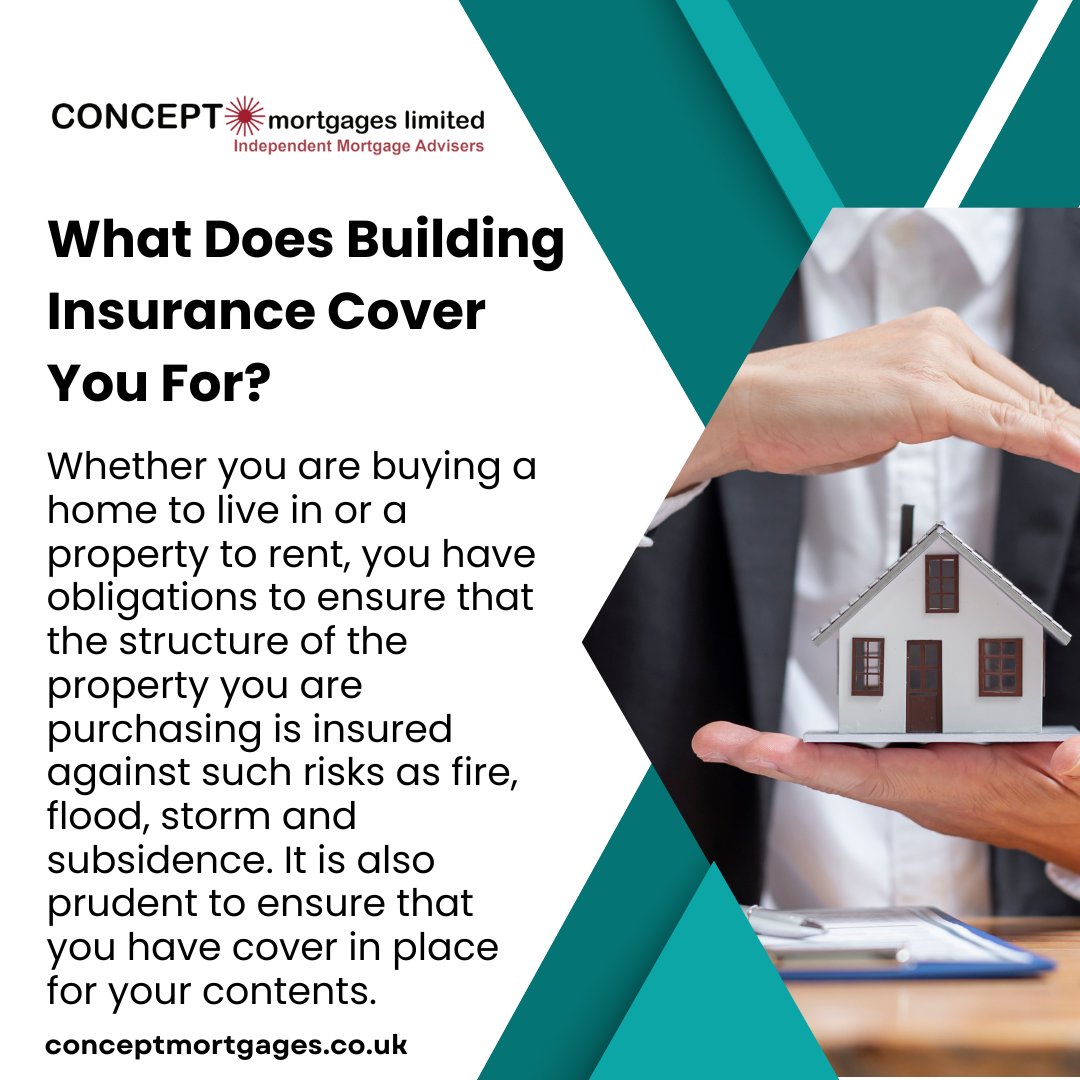 ConceptMortgage's tweet image. What does building insurance cover for you?

Contact us today on 0151 342 3084 or visit concept-mortgages.co.uk for more information.

#Buildinginsurance #insurance #mortgage #mortgageadvisor #mortgagehelp