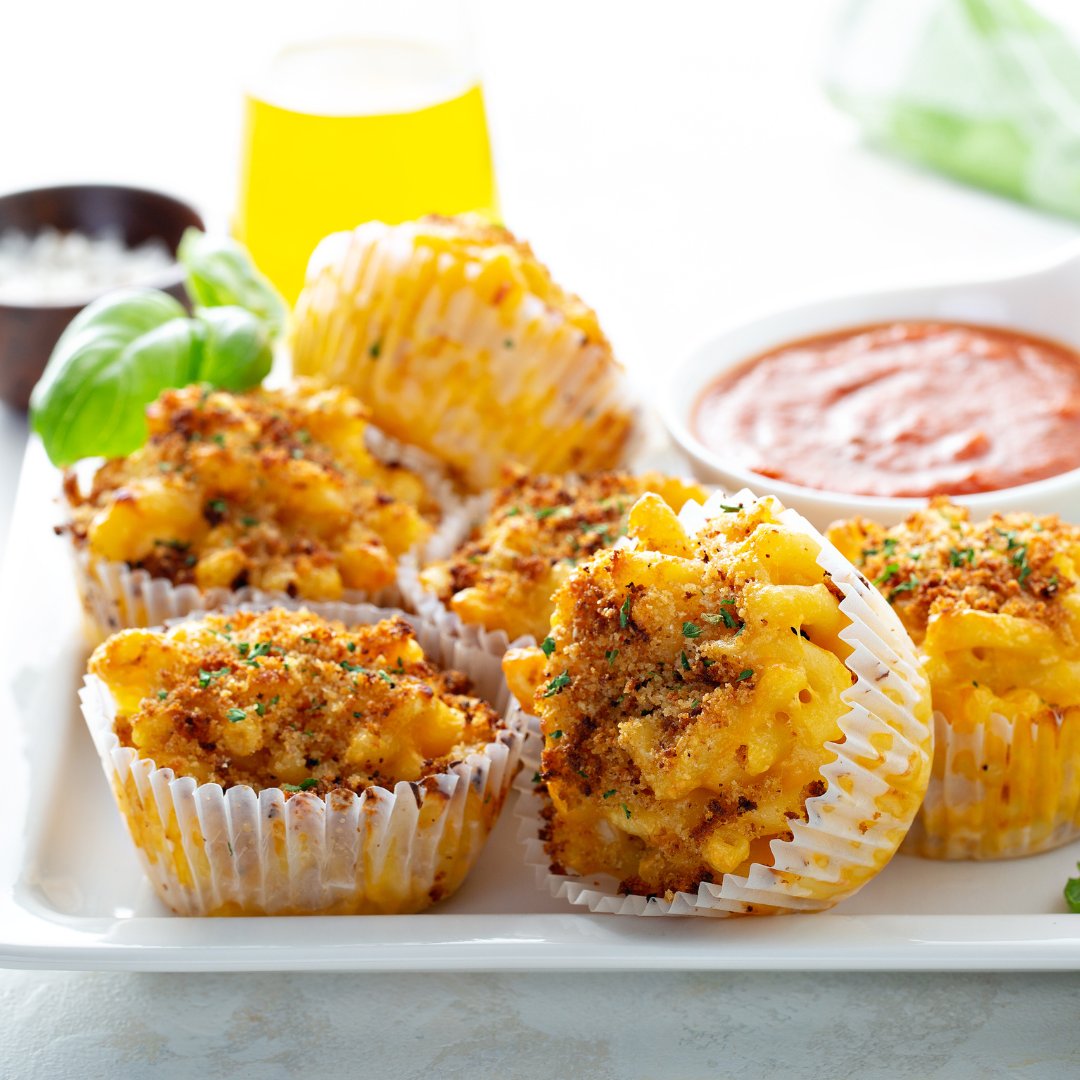 Craving a quick and satisfying snack? Look no further than irresistible macaroni cheese bites! 😋 These bite-sized delights are the perfect pick-me-up any time of day. Creamy, cheesy, and oh-so-delicious, they'll have you coming back for more.