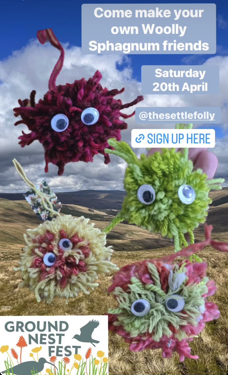 Happy #SphagnumMonday Join us on Saturday 20th April 11am-4pm and make your own Sphagnum friends as part of this years #GroundNestFest Earth Day Celebration 💚 More information here: thefolly.org.uk/event/ground-n…