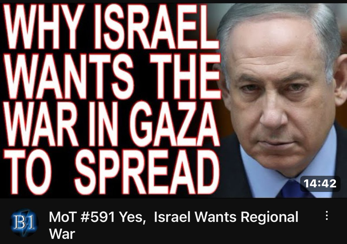 MoT #591 Yes, Israel Wants Regional War youtu.be/3HXAto6llUA?si… via @YouTube