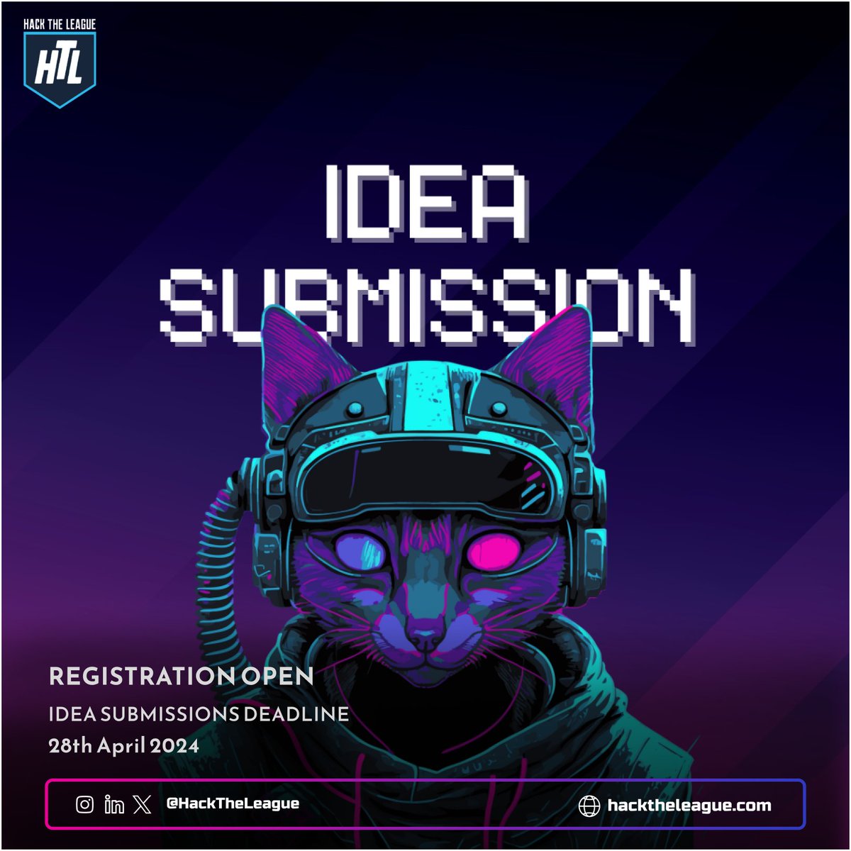 Avengers Assemble!
Hack The League's Chapter 3 is now accepting IDEA SUBMISSION. Get your team of 2-4 members, brainstorm a cool idea, and let's build the next wave of impact together.

Note: Registrations are open and Idea Submissions close on 28th April 2024.