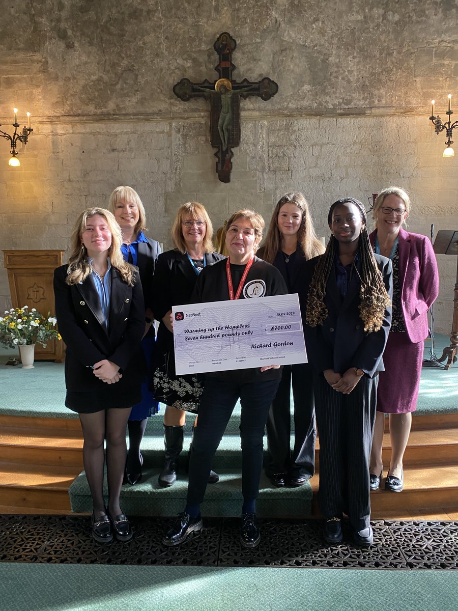 Starting the new Summer Term on a high note! Today, our prefect team had the pleasure of presenting a cheque for £700 to CEO Trudy Hampton-Hodges of the charity Warming Up The Homeless – a result of our 'live simply’ days. Here's to a term filled with kindness and giving back!