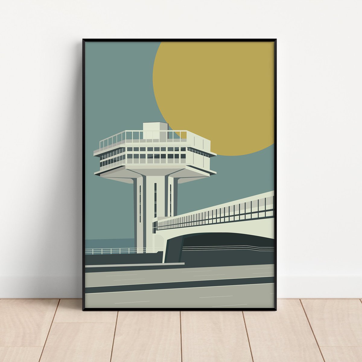 My bestselling print this year is Forton Who knew there was so much love for a brutalist service station! gailmyerscough.co.uk/product-page/f… #architecture #brutalism