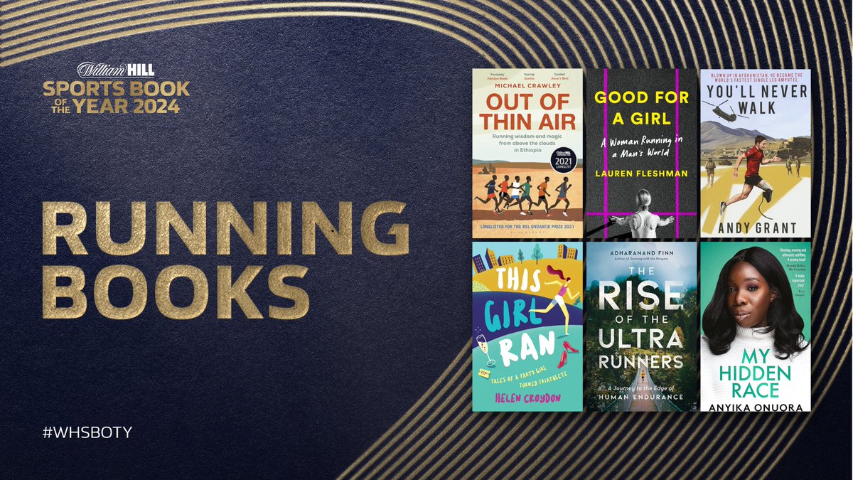 🏃‍♂️ | RUNNING BOOKS Today is the 128th #BostonMarathon! 🇺🇸 We’ve decided to take a look back at some of the best running/athletics books which have previously won the #WHSBOTY award or have been part of the short/long list. Retired professional track and field athlete