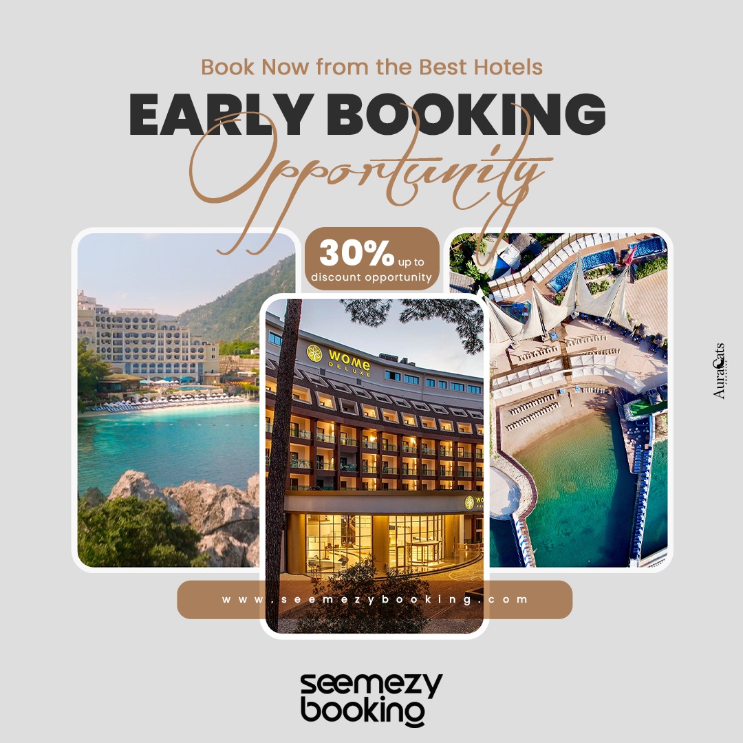 'Plan your holiday early and take advantage of our early booking deals! Reserve your spot now, and plan your vacation with special discounts. For details, visit the link in our profile. 🌴☀️#earlybooking #holidaydeal #discount #vacationplanning #seemezybooking