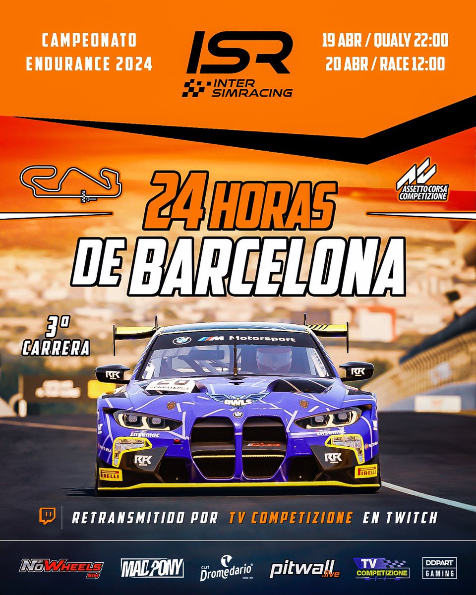 24H de Barcelona Este finde la tercera carrera del campeonato endurance 2024!! #ISR | #24hBarcelona | #simracing