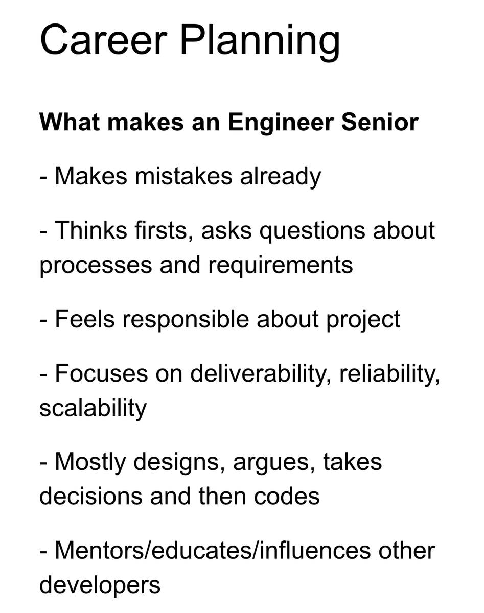 Yazılım alanında kariyer sunumlarında değindiğim bir konu var 👇

JR Engineer: Kaybolmuş hisseder

Eğer ki siz de böyle hissediyorsanız çok normal, korkmayın, hepimiz bu yollardan geçtik.

SR Engineer Kimdir: Sorumlu hisseder, çalışma arkadaşlarına mentörlük eder.