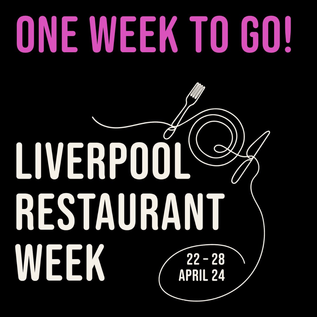 Liverpool Restaurant Week is just ONE WEEK AWAY! 💓 🍽️ Get ready to explore the city plate by plate with a week full of exclusive deals, all from £5 to £35 at your favourite Liverpool restaurants 👅 Find out more → liverpoolrestaurantweek.com #LiverpoolRestaurantWeek