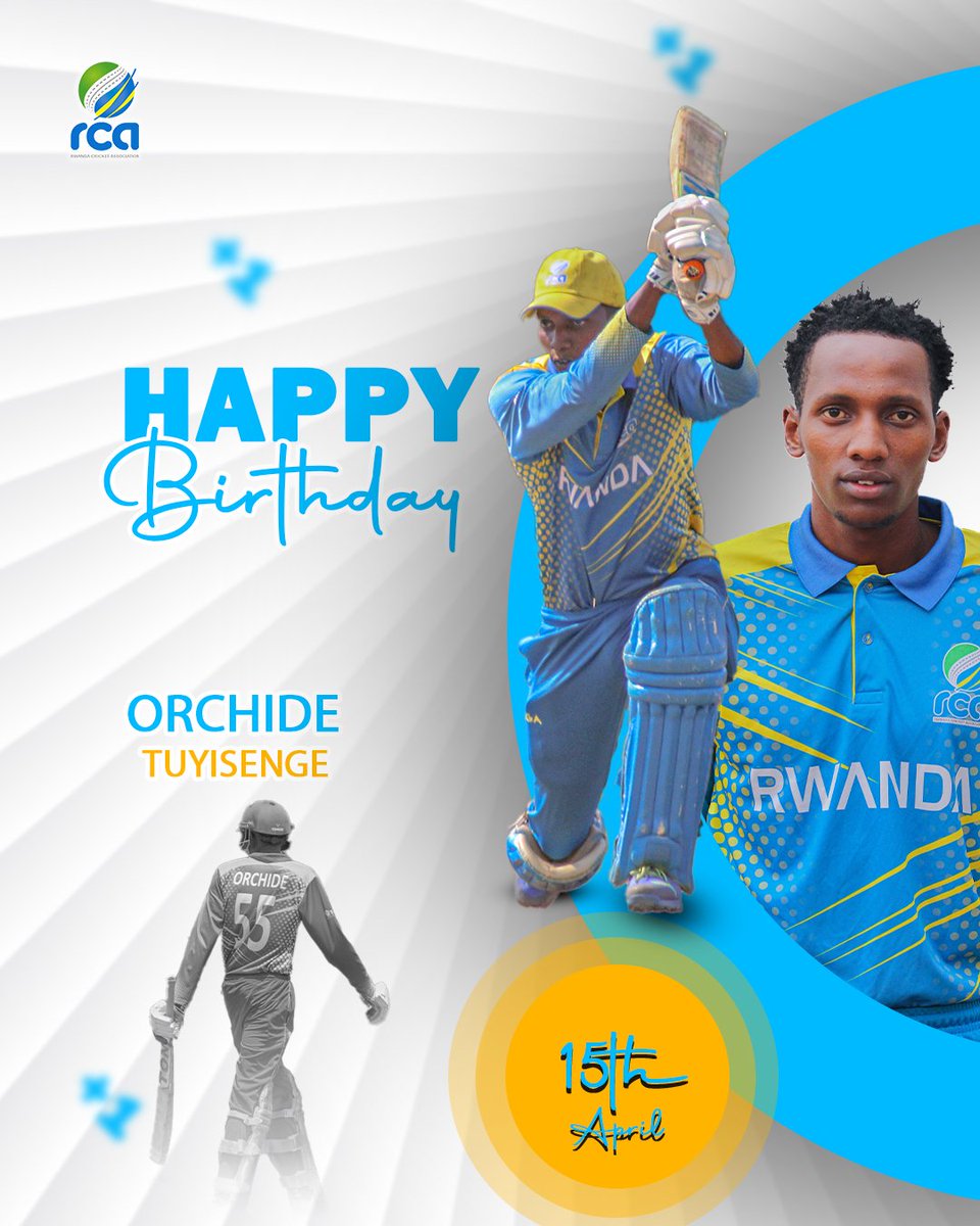 Happy birthday to the National team opening batter Orchide Tuyisenge. We wish him more success and enjoy this year.