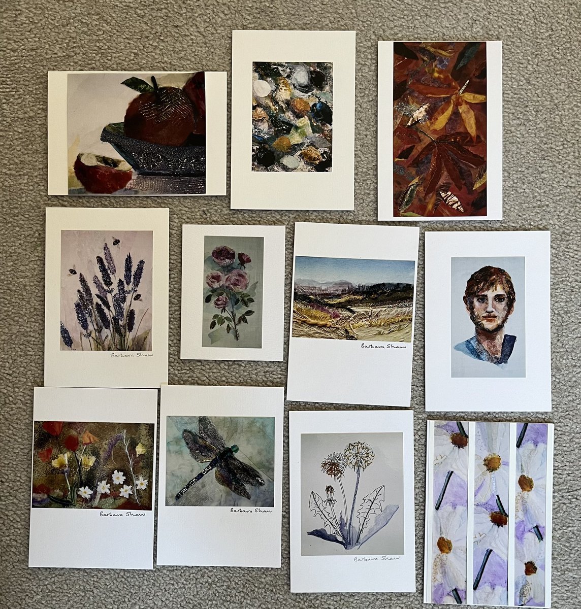 I used to make greetings cards by cutting out photos I had taken of my work and sticking them on to blanks. It was a very laborious process. You may not have seen some of these designs before as they are 15-20 years old! #throwback #textileart