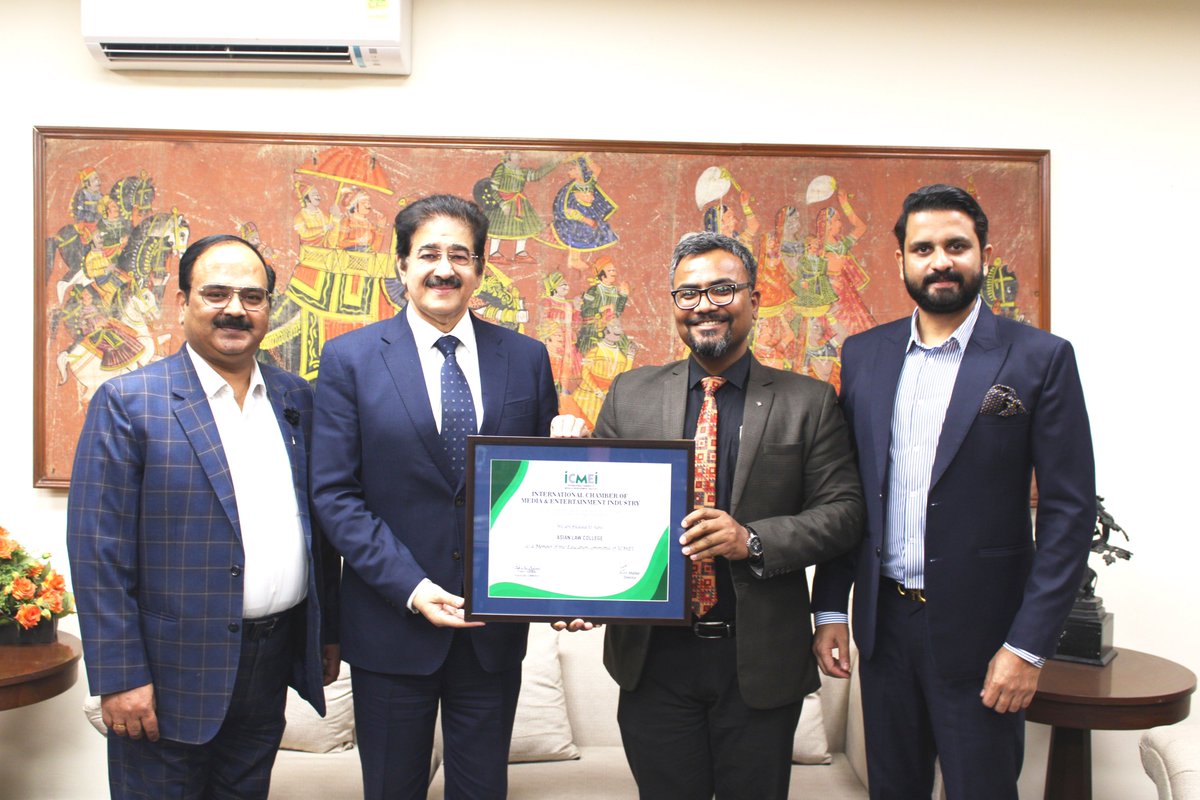 alcnoida's tweet photo. #AsianLawCollege ( ALC) is honoured to be on board of International Chamber of Media &amp; Entertainment Industry (ICMEI) as a Member of the Education Committee of International Chamber of Media &amp; Entertainment Industry (ICMEI)

#ICMEI #EducationCommittee #ALC #BALLB #LLB #lawcollege https://t.co/ogkzMEAEA0