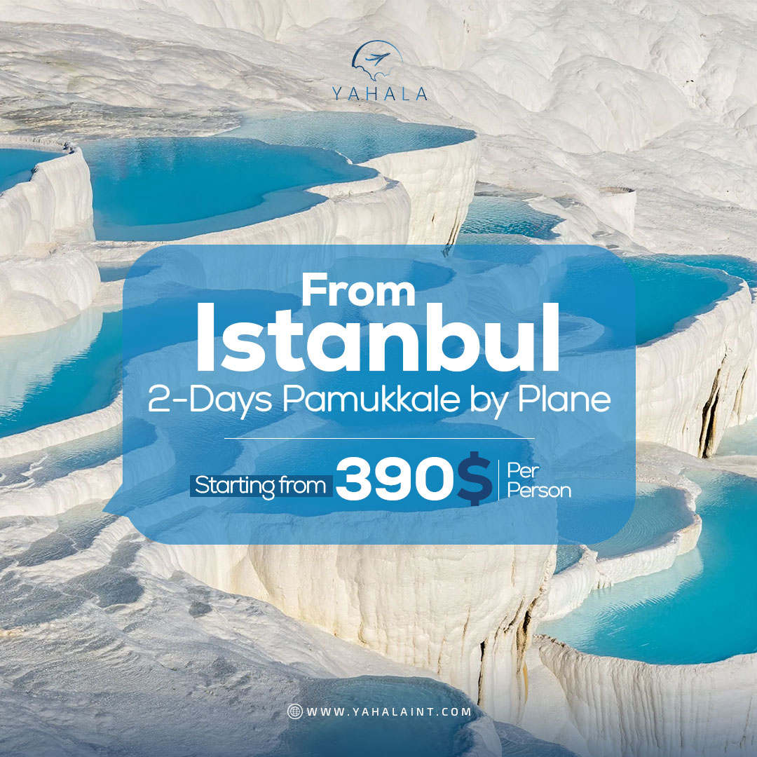 YaHala_Int's tweet image. Embark on a Turkey adventure from $390!
Explore Pamukkale's ancient wonders like Hierapolis and Necropolis.
Enjoy flights, hotel, transfers, lunch, and guiding.
Don't miss this captivating journey!
#Pamukkale #TurkeyTours #yahala