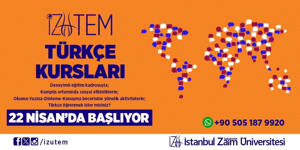 ⚠️Türkçe kurslarımız başlıyor. ✏️Şimdi kayıt yapabilirsiniz. ✉️izutem@izu.edu.tr 📞Whatsapp: +90 (505) 187 99 20 #zaim #turkish #turkishlearning #turkishlesson #turkishcourses