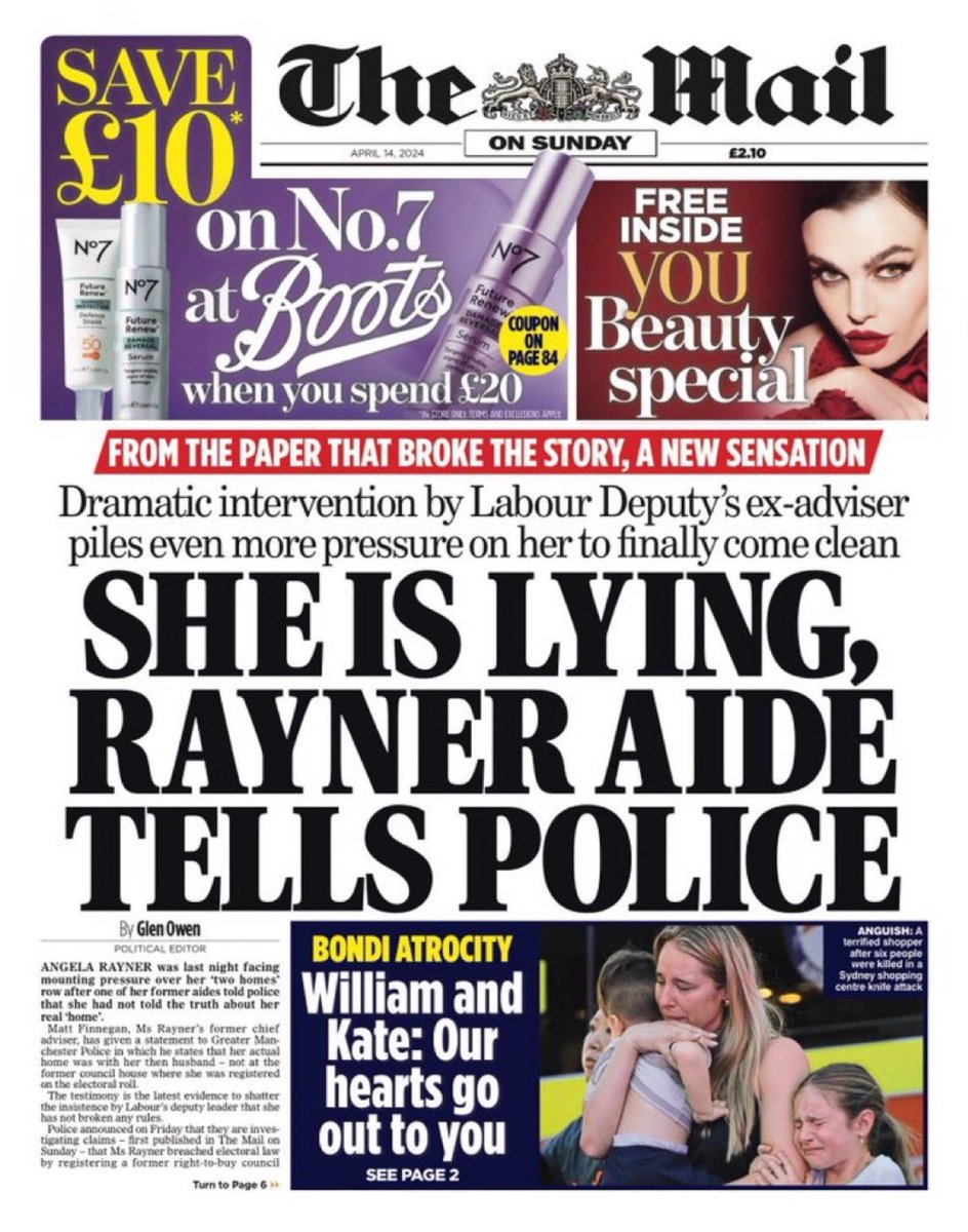Imagine despising the working class population so much as to go on a national vendetta to try and eradicate a high achiever from public office. When Labour get into power, if they have any sense they will erase this poisonous & malign publication from existence.
