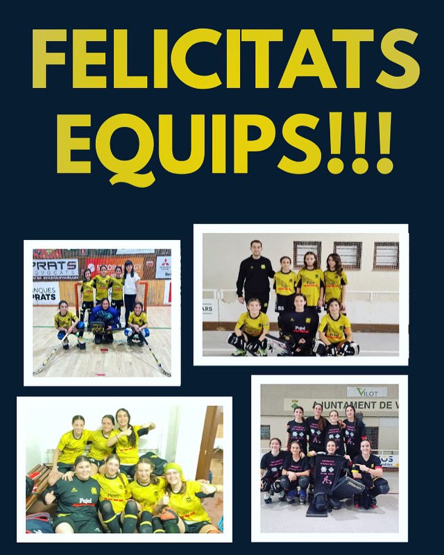 hoquei_vilasana's tweet photo. 🟣Des del Club Patí Vila-sana volem felicitar per la feina feta a la base que ha aconseguit que quatre equips juguin els campionats de Catalunya. 

🟡FEM 11A, FEM 13 A, FEM 15 i FEM 17, enhorabona!👏🏽

🟣Ampliar les felicitacions a tota la base per l’esforç i la implicació! https://t.co/JROLovW4bJ