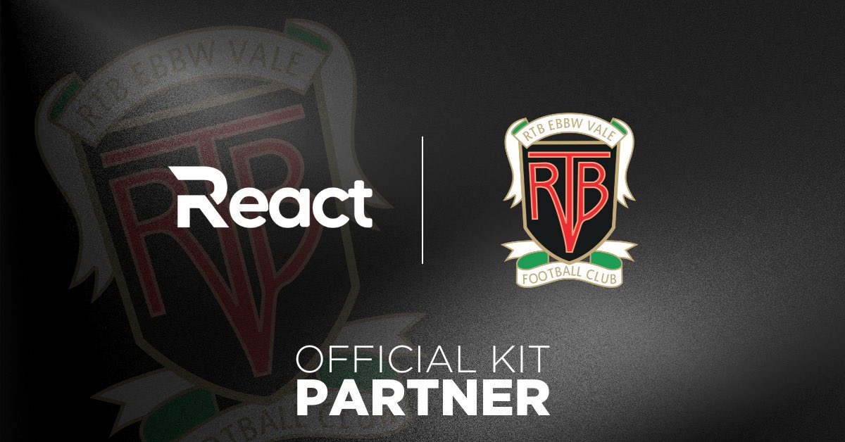 TeamReactSports's tweet image. We are pleased to announce that we will be the official kit supplier for @RTBEbbwValeFC Juniors for the forthcoming season!

If any clubs are interested, please get in touch for a free design.