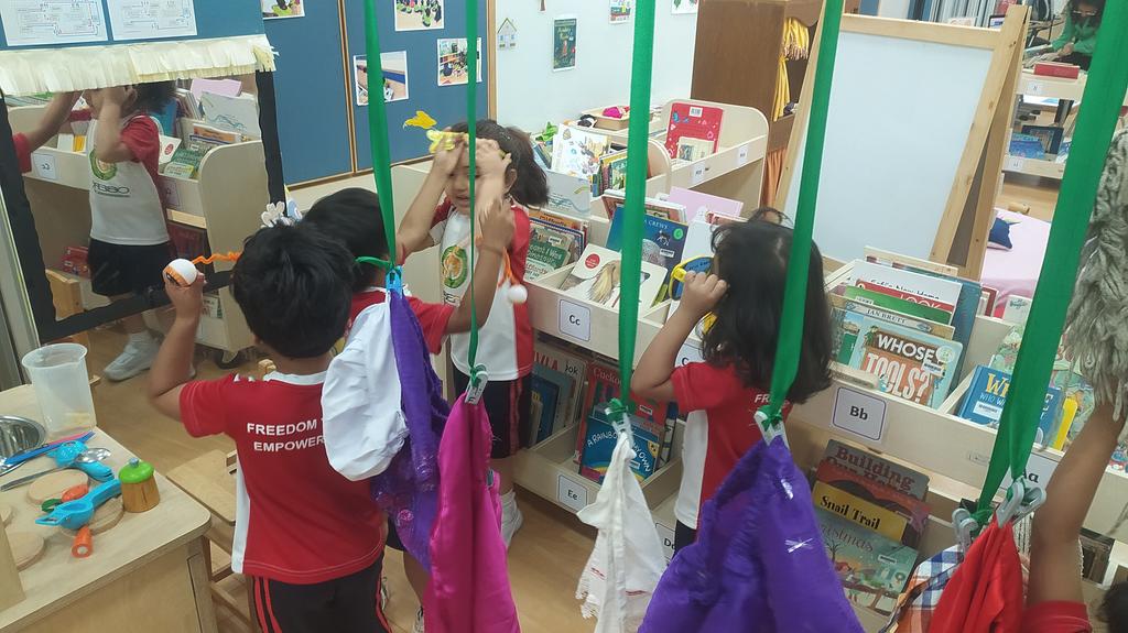 Busy morning in Nursery. Students are engaged in their real work #PLAY and enjoying the moment #learning #concepts #teamwork #skills #senses & #powerofplay @virani_sana @oismumbai @OISLearningHub @nehaminda @veenadsilva