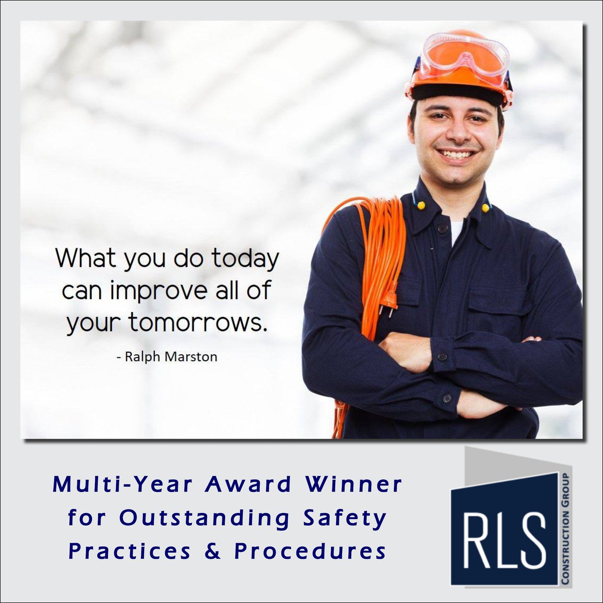 RLS uses continuing safety training and reviews of each job site to ensure everyone makes it home safely every day. Nothing is more important!

#SafetyFirst #GeneralContractor #ConstructionManagement #DesignBuild #NewConstruction #Renovation #Addition #BuildingMaintenance #SDVOSB
