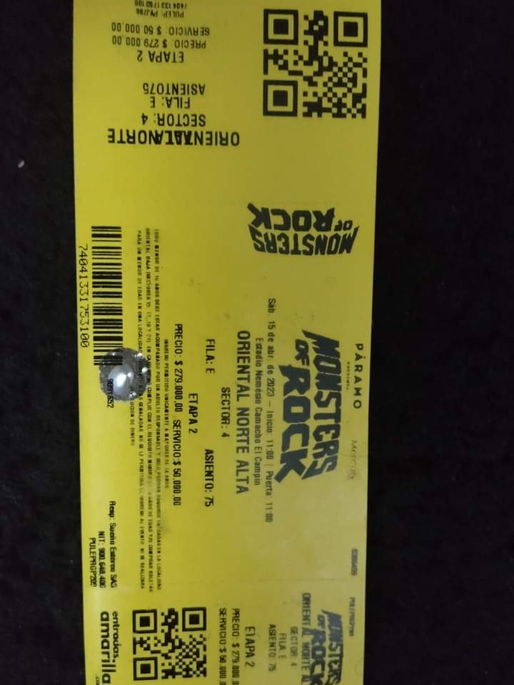 Un día como hoy, 15 de abril de 2023, Fuel gran concierto #MonsterOfRock en el Estadio el Campin en Bogotá, Un gran día lleno de RockNRoll! @Kiss @Scorpions @helloweenorg @_DeepPurple @SaxonOfficial Gracias a @paramopresenta por este gran concierto!!! #MonsterOfRock